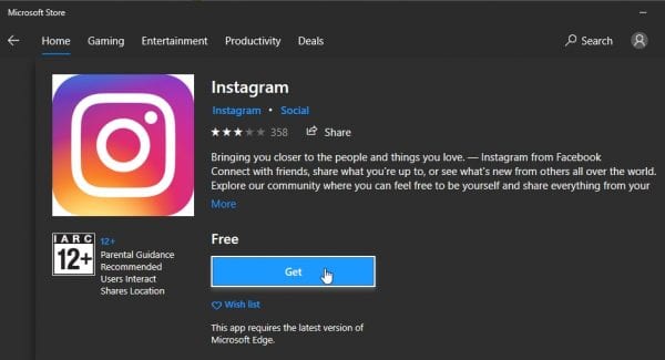 How to Use Instagram on Windows 10