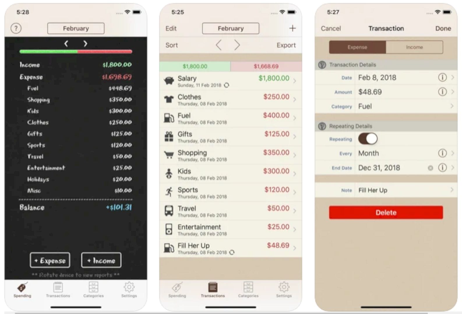 best expense tracker sales iphone app