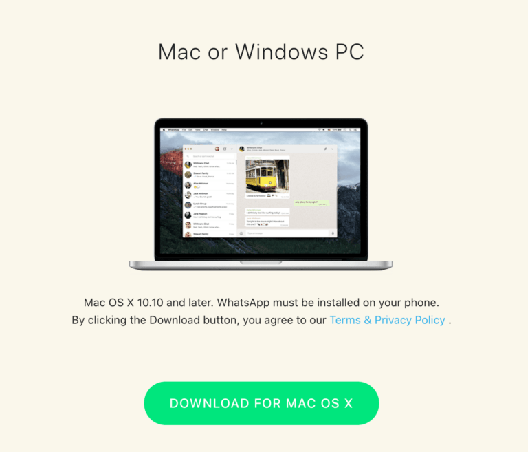 whatsapp download for macbook pro
