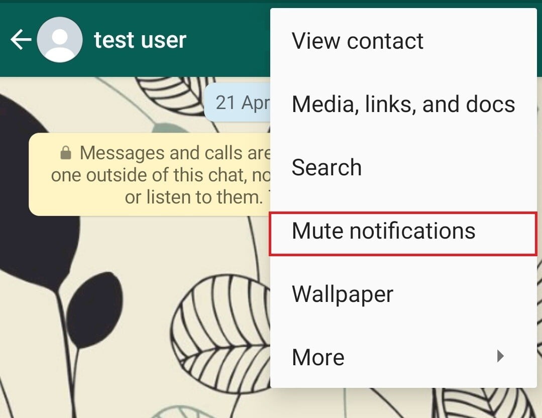 how to mute chat and group notifications on whatsapp 2