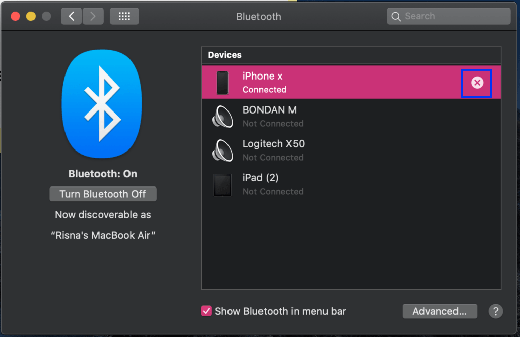 How to Disconnect Bluetooth Pairing Between iPhone and Mac/MacBook