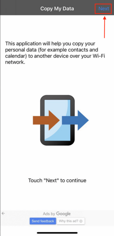 How to Transfer Data from iOS to Android Phone using Copy My Data