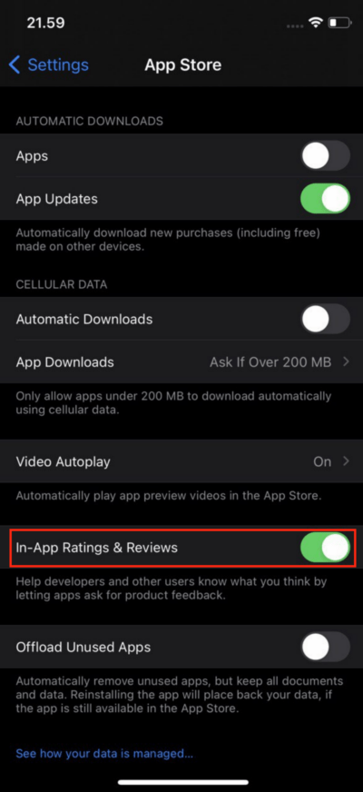 How to Prevent Apps from Asking for Reviews on iPhone