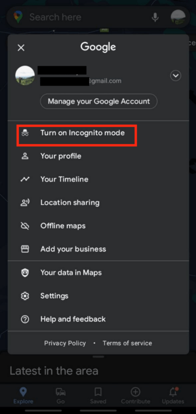 How to Turn on Google Maps Incognito Mode on Android