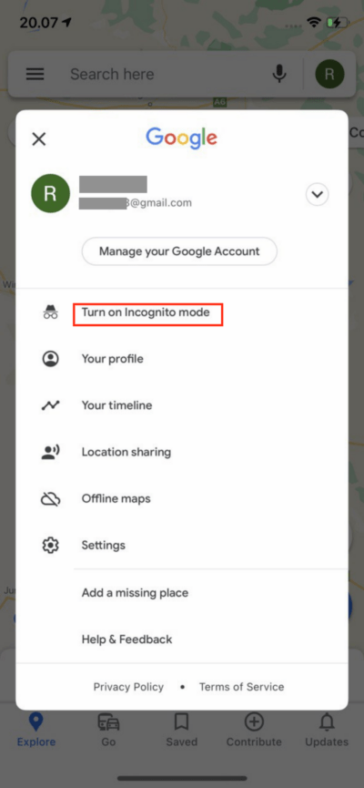 How to Turn On Google Maps Incognito Mode on iPhone