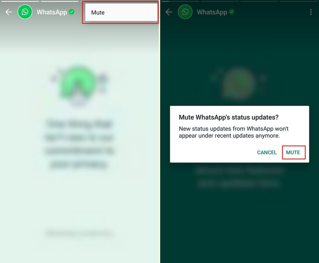 How to Mute or Unmute a Contact's WhatsApp Status on Android