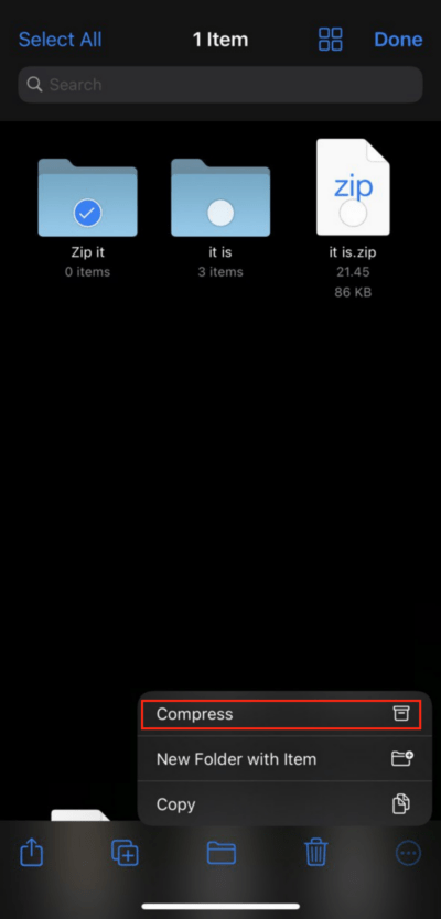 How to Zip and Unzip Files on iPhone