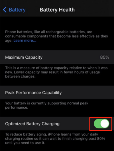 How to Activate the Optimised Battery Charging on your iPhone