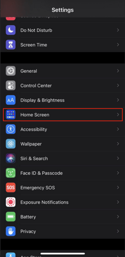 How to Hide the Shortcut of a New App in iPhone -- Launch the Settings menu on your iPhone. Scroll your iPhone screen to the downside. Find the Home Screen menu, then tap it. . After that on the App Library Only option.