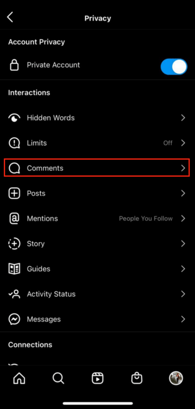 How to Restrict the Instagram Comments Feature