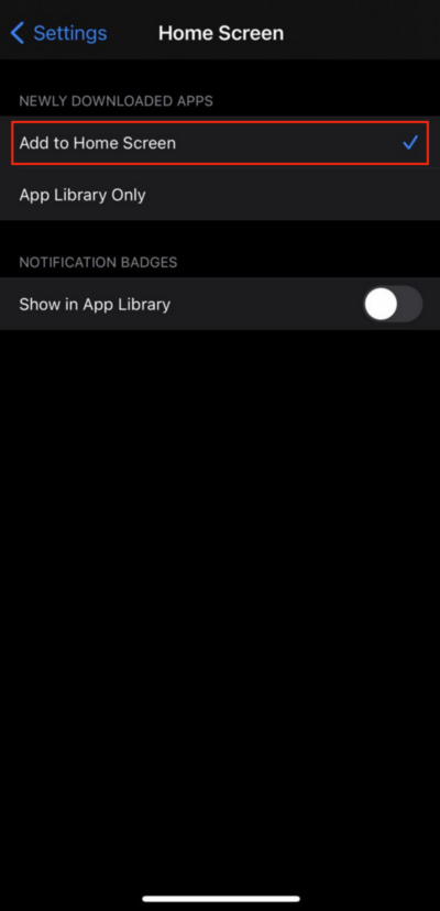 How to Hide the Shortcut of a New App in iPhone -- Launch the Settings menu on your iPhone. Scroll your iPhone screen to the downside. Find the Home Screen menu, then tap it. . After that on the App Library Only option.