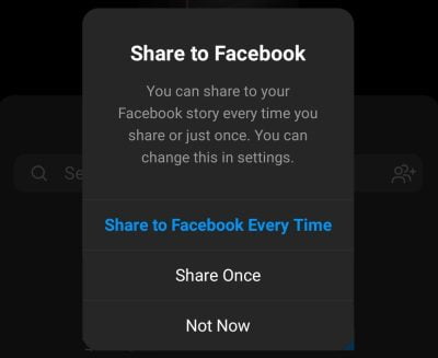 How to Share Instagram Story to Facebook 2