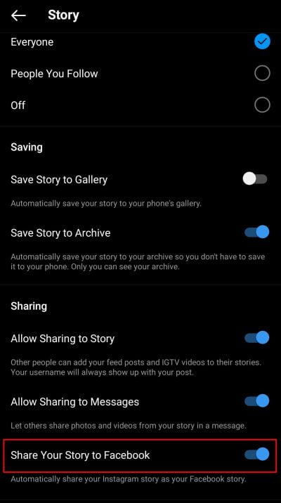 How to Share Instagram Story to Facebook 3