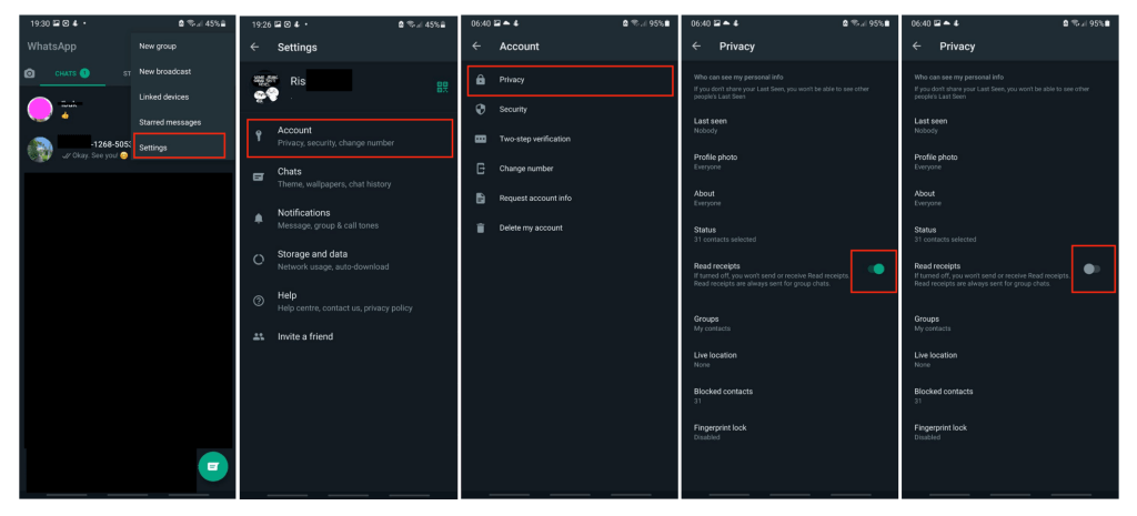 How to Disable Blue Check Marks in WhatsApp to hide the Read Receipt 2