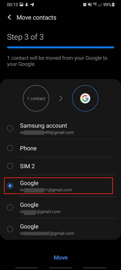 How to Move Local Contacts to Google Contact on Android Smartphone