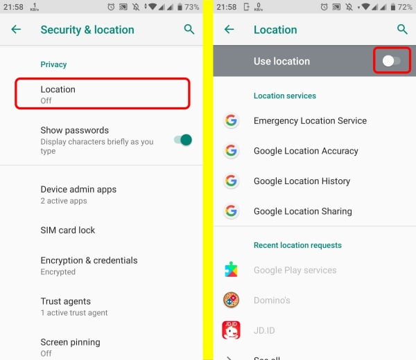 How to Enable or Disable Location Service for Apps on Android Phone