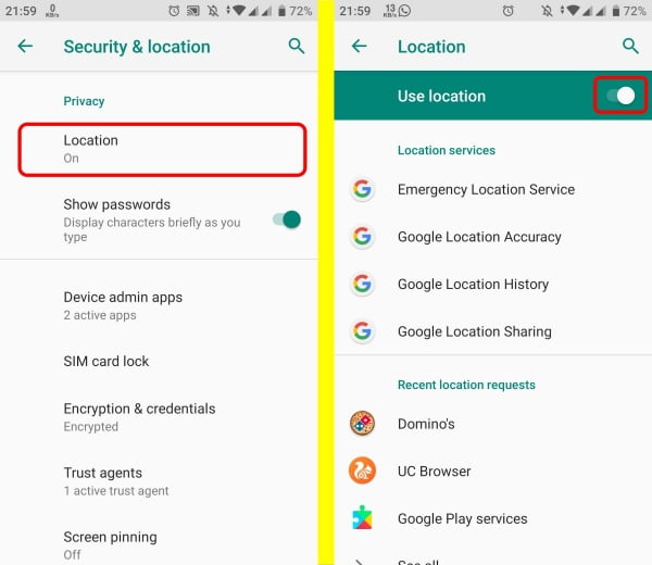 How to Enable or Disable Location Service for Apps on Android Phone