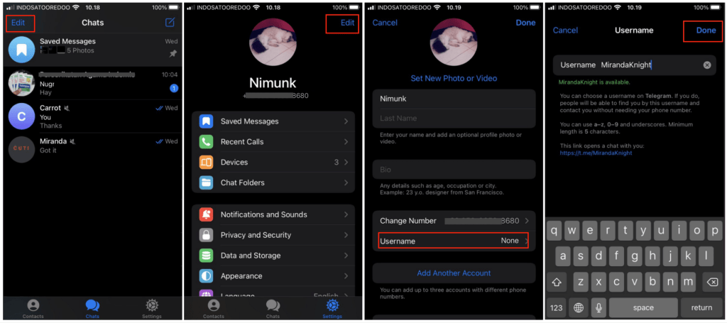 How to Add Username to Telegram Account on iPhone and Android