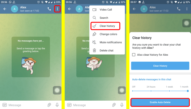 How to Automatically Delete Messages of Telegram on Android