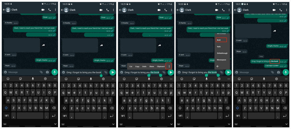 How to Change Text Format on WhatsApp without Code 1