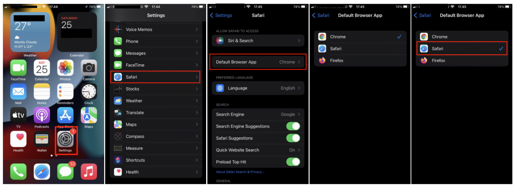 How to Change the Default Browser on iPhone and iPad 1