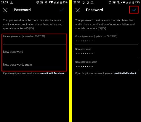 How to Change Your Instagram Password on Android