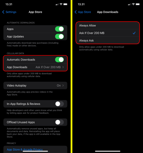 How to Turn On/Off Automatic Apps Update on App Store