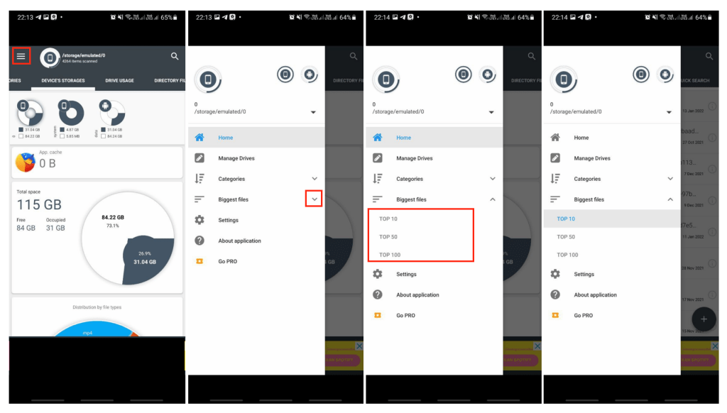 How to Find Big Size Folders and Files Using Storage Analyzer Disk Usage App on Android 1