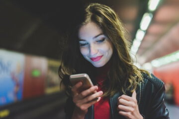 Young woman using smartphone