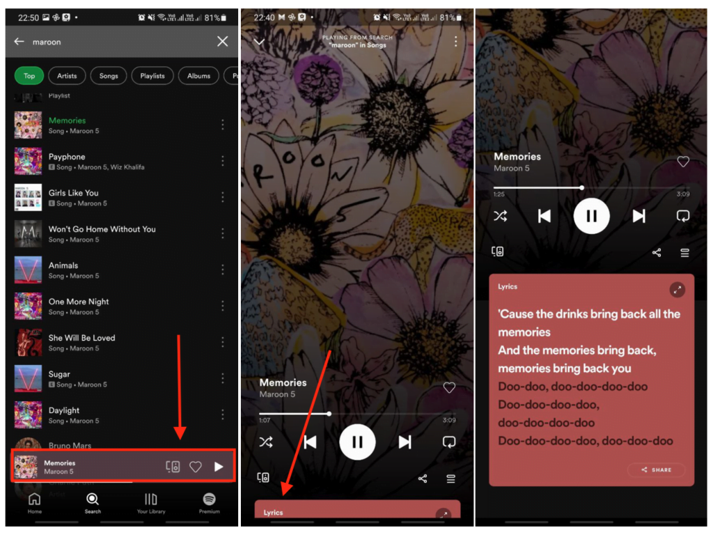 How to Display Spotifys Real Time Lyrics When Playing Music 1