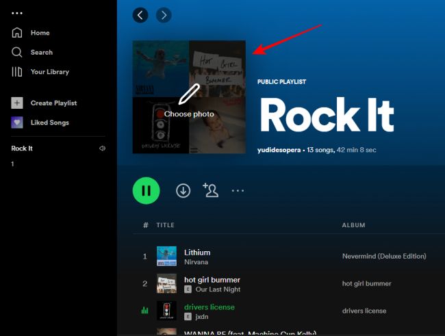 How To Change A Playlist Thumbnail In Spotify via Desktop Application