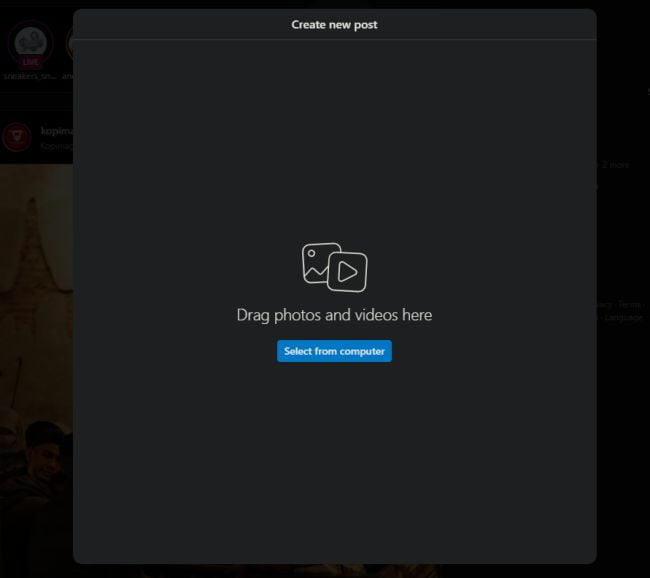 How to Publish Video On Instagram From a PC Using Web Browser