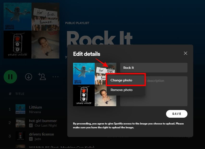 How To Change A Playlist Thumbnail In Spotify via Desktop Application