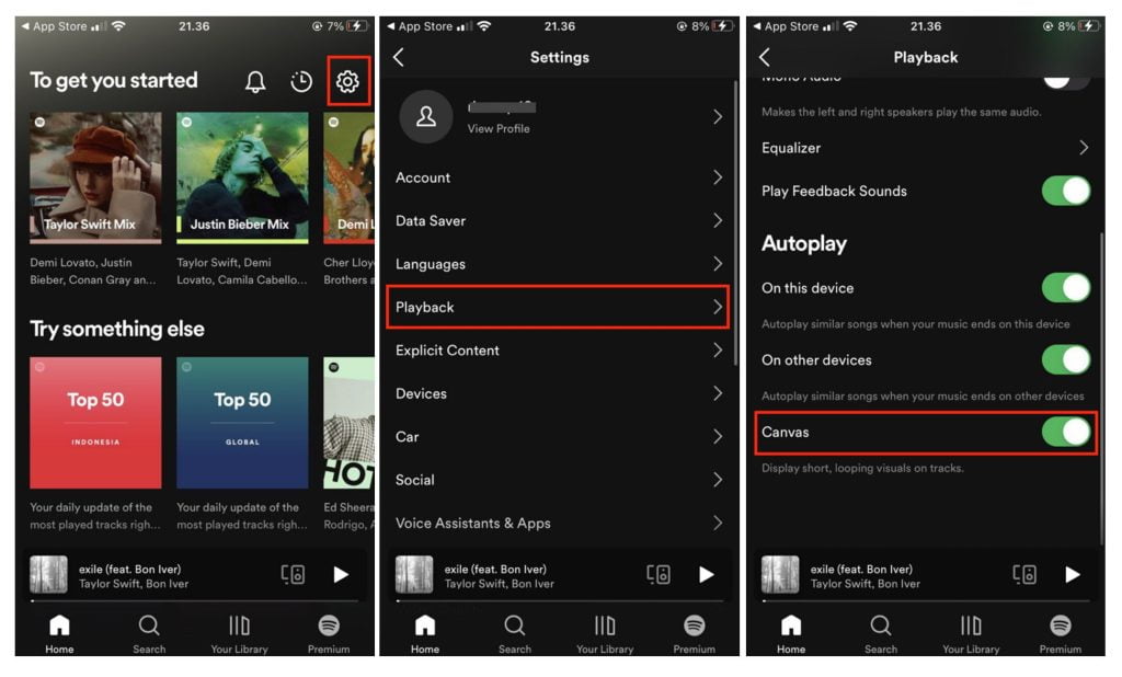 How To Enable or Disable Canvas Display in Spotify 1