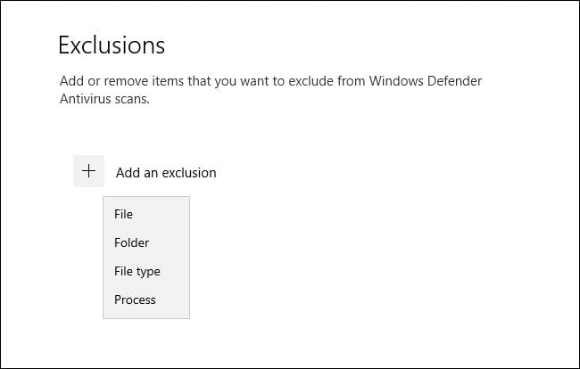 How to Configure Exceptions in Windows Defender