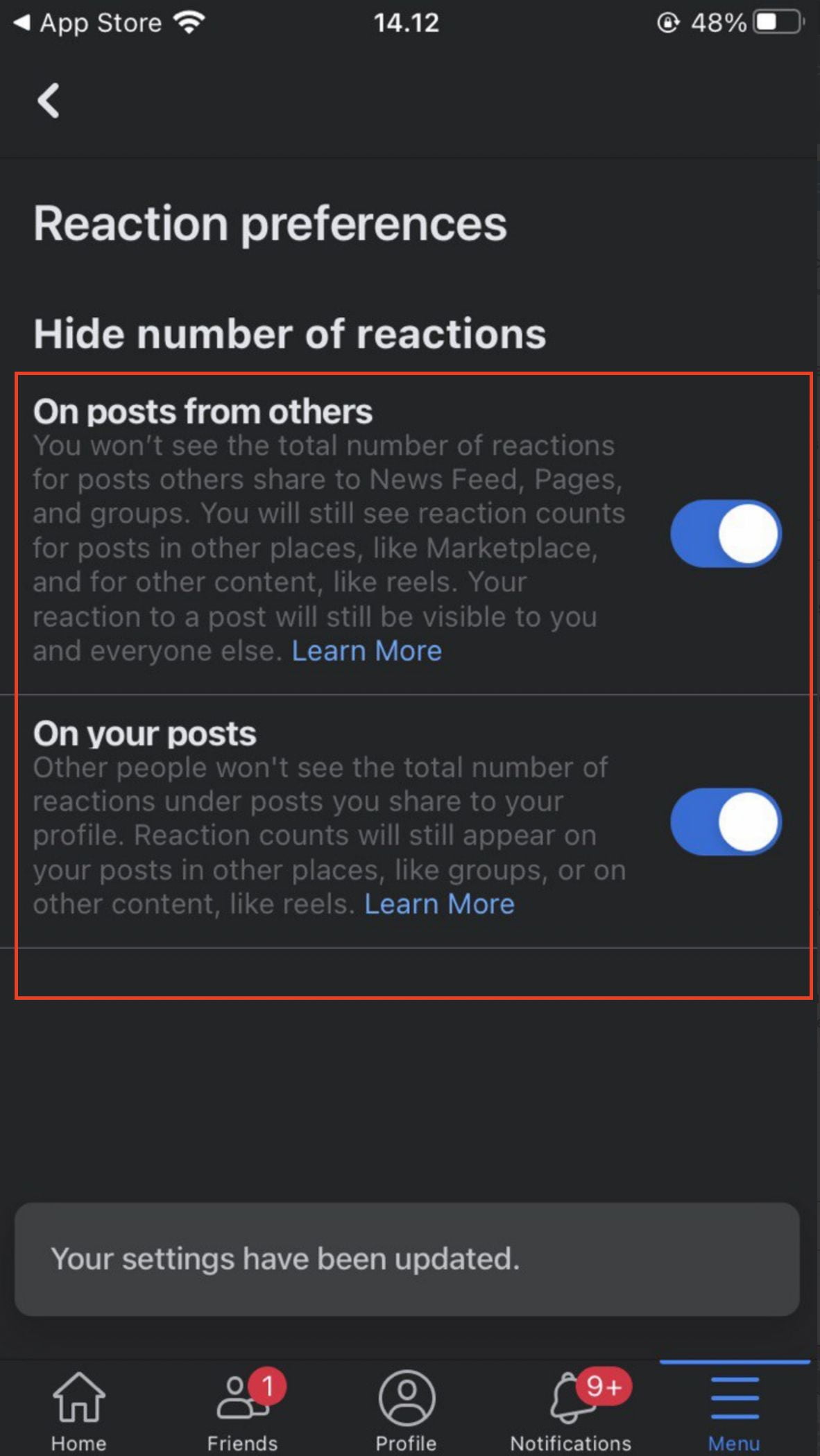 How to Hide Likes on Facebook Account in iPhone