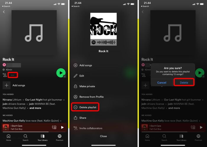 How to Delete a Playlist on Spotify Using Android/iOS App