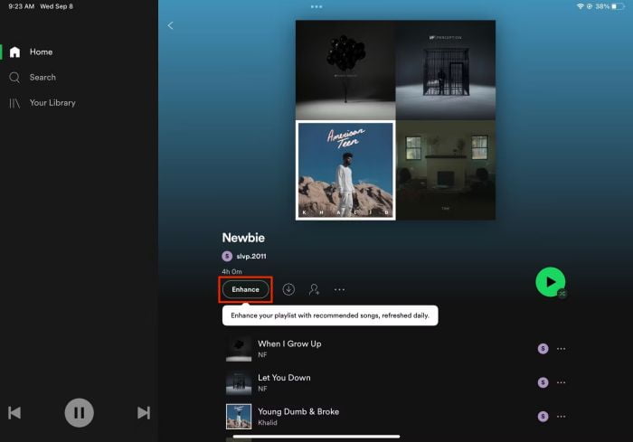 How to Use Spotify Enhance on Your Playlist