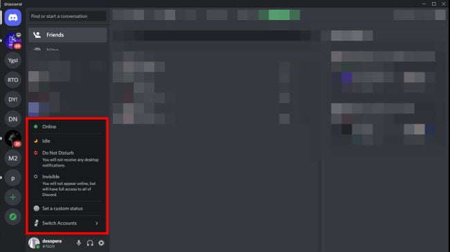 How to Change Your Discord Status from Desktop or Web Browser