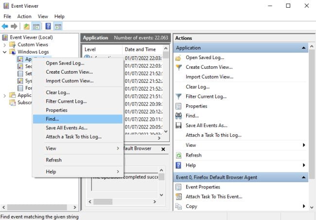 How to Use Event Viewer App in Windows 10