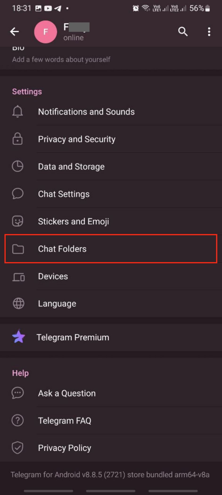 How to Enable and Make Chat Folders in Telegram for Android