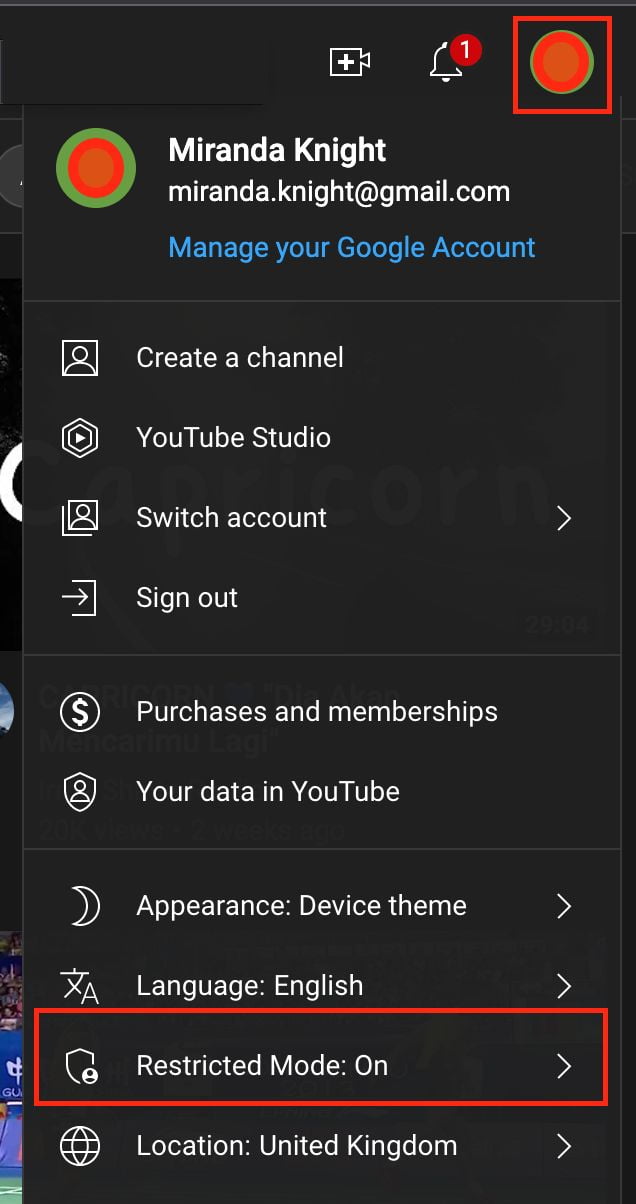 How to Disable Restricted Mode on YouTube from Web Browser