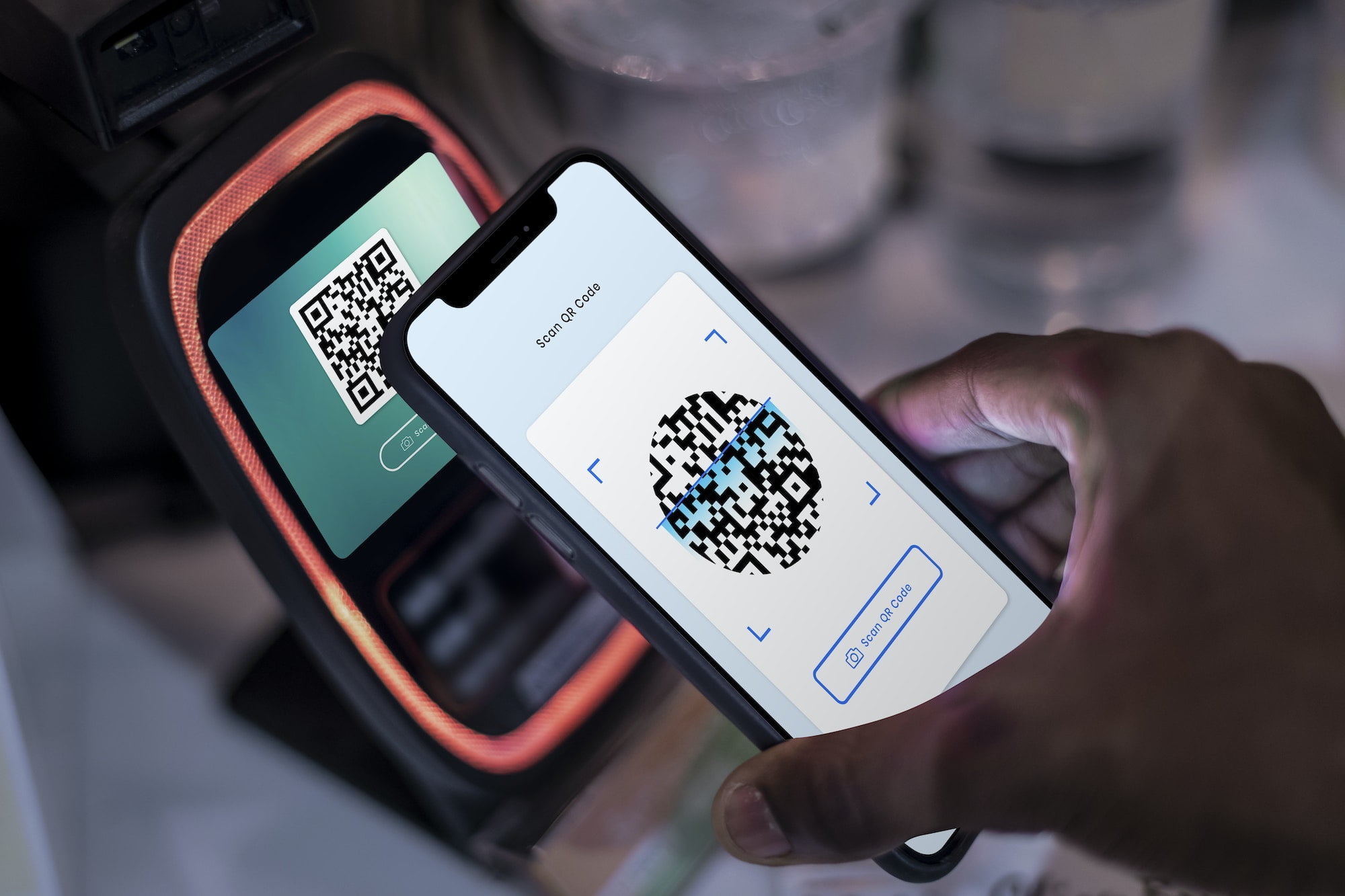 Contactless and cashless payment through qr code and mobile banking