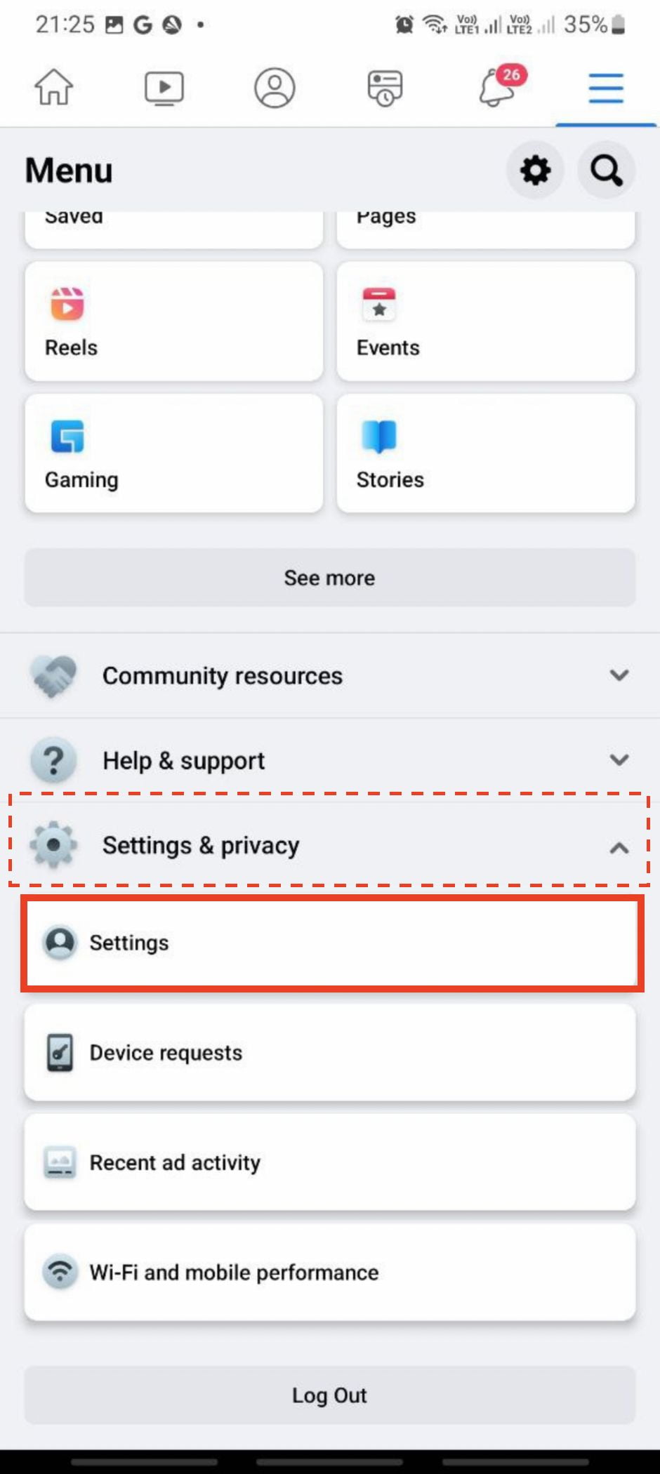 How to Deactivate Facebook Account using Android