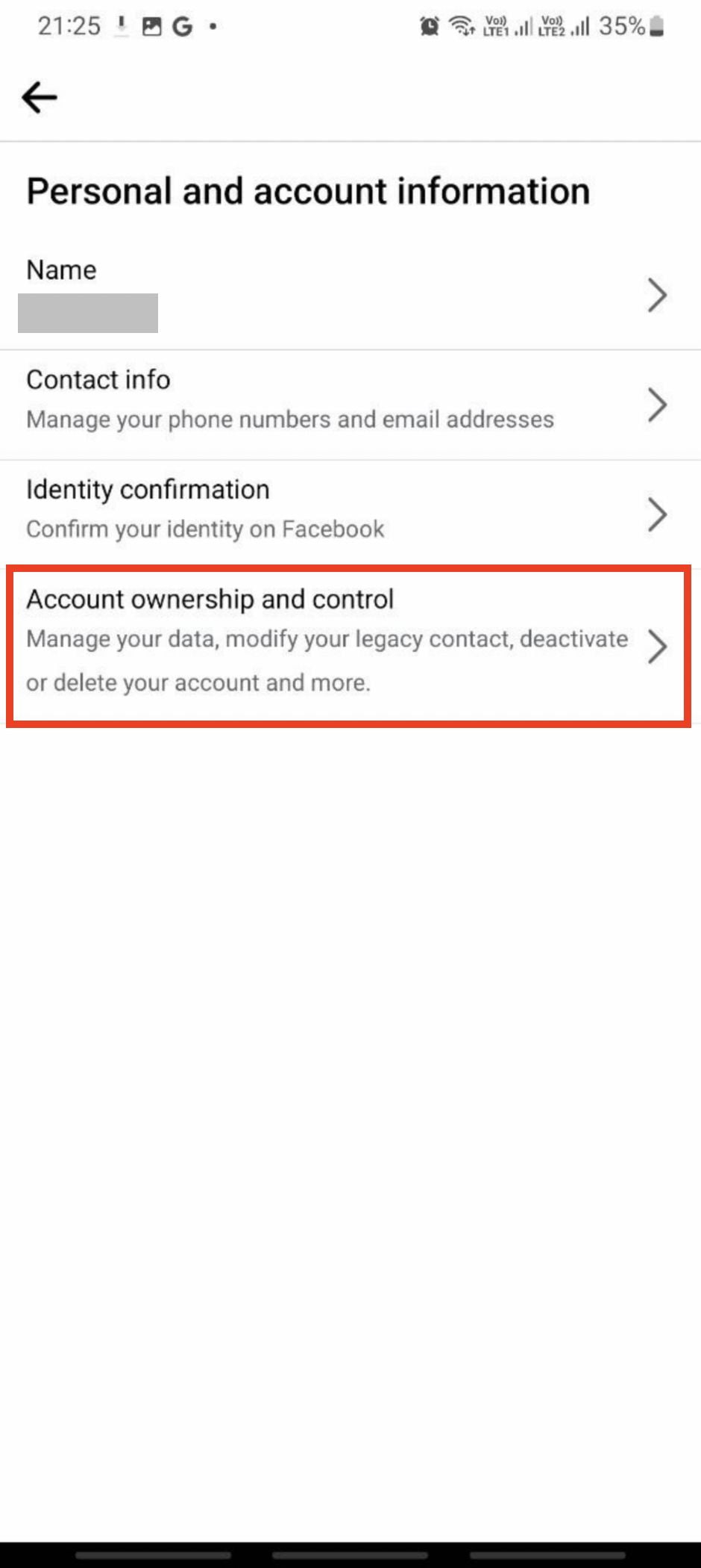 How to Deactivate Facebook Account using Android