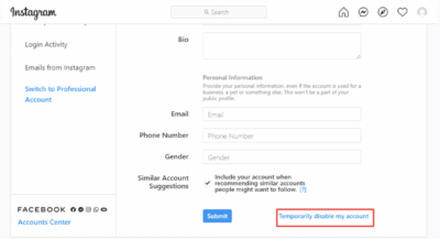 How to Deactivate Instagram Account