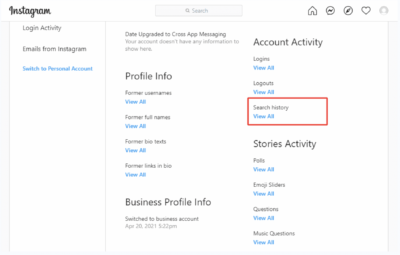 How to Clear Instagram Search History