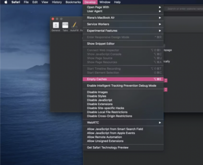 How to Clear the Cache and History of Safari Browser on MacOS