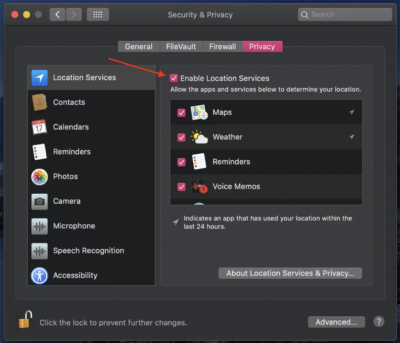 How to Enable or Disable Location Service for Apps on Mac or MacBook
